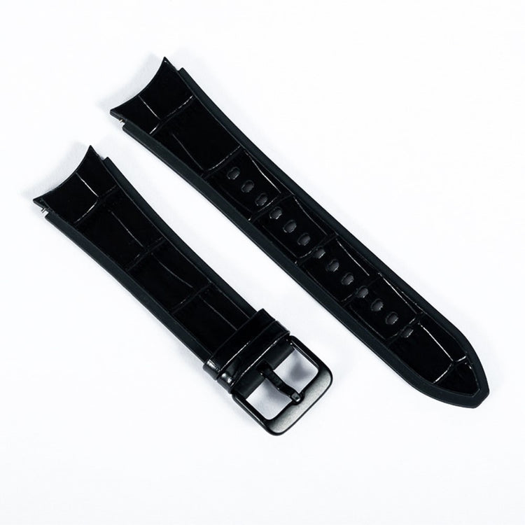 Rigtigt fed Universal Samsung Kunstlæder og Silikone Rem - Sort#serie_2