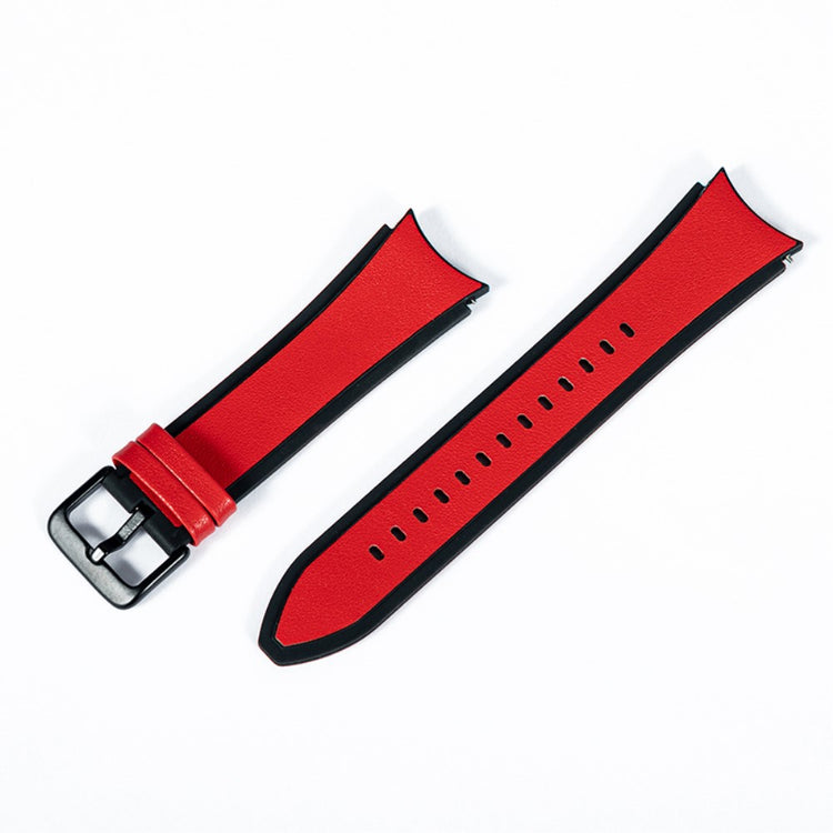 Rigtigt fed Universal Samsung Kunstlæder og Silikone Rem - Rød#serie_7