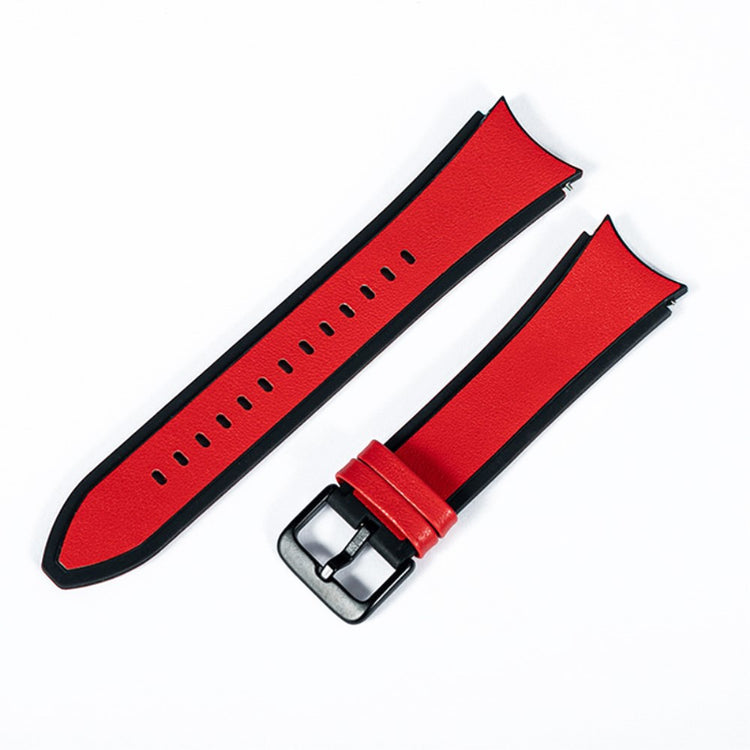 Rigtigt fed Universal Samsung Kunstlæder og Silikone Rem - Rød#serie_7