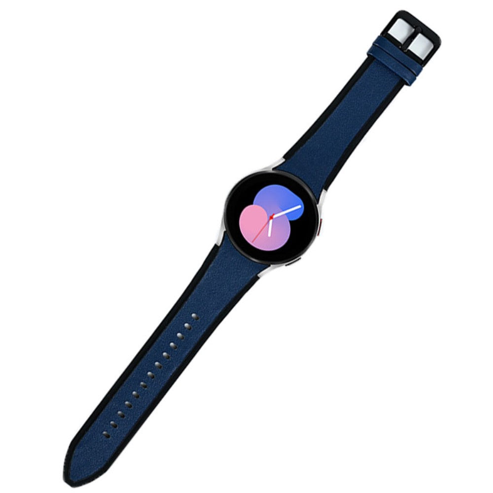 Rigtigt fed Universal Samsung Kunstlæder og Silikone Rem - Blå#serie_8