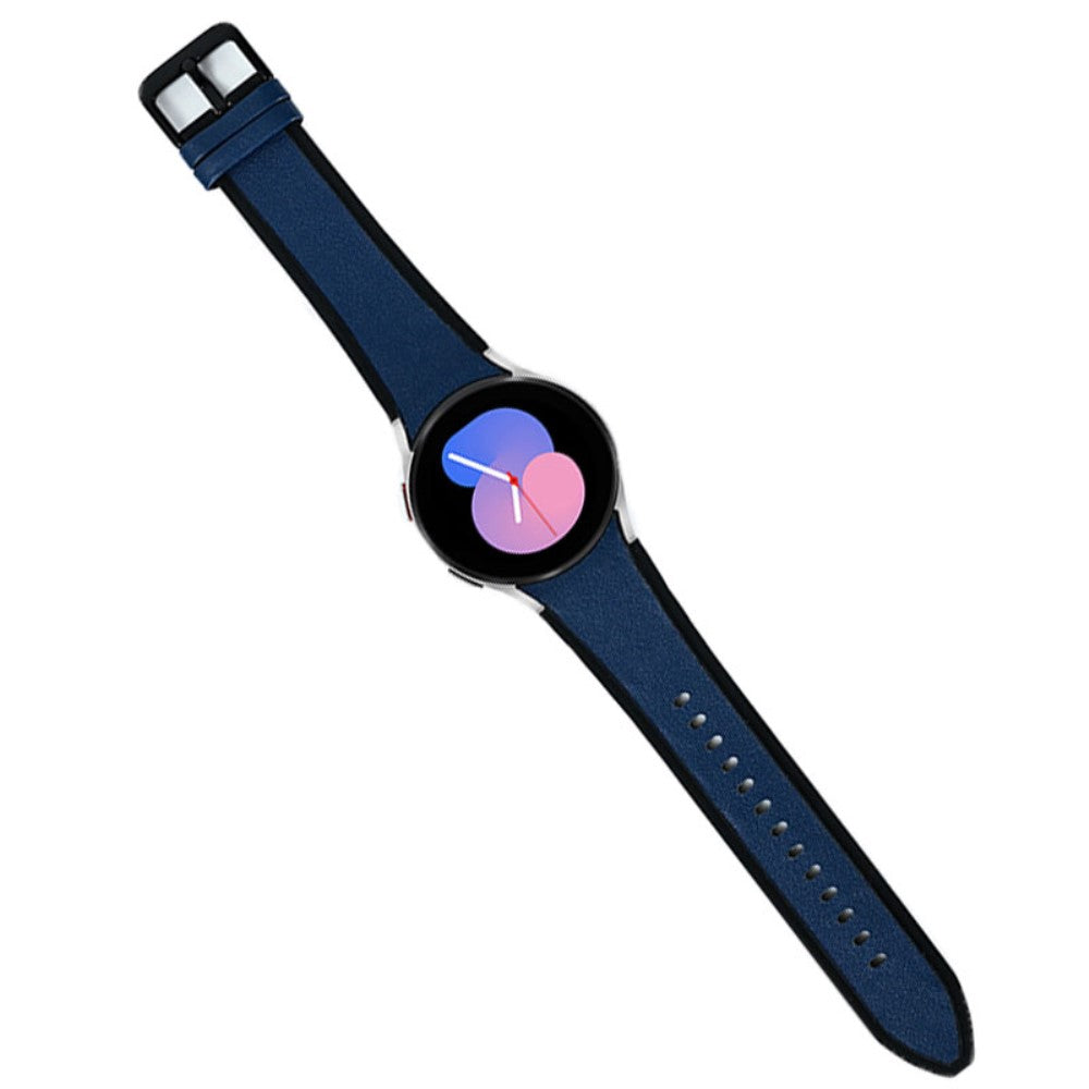 Rigtigt fed Universal Samsung Kunstlæder og Silikone Rem - Blå#serie_8