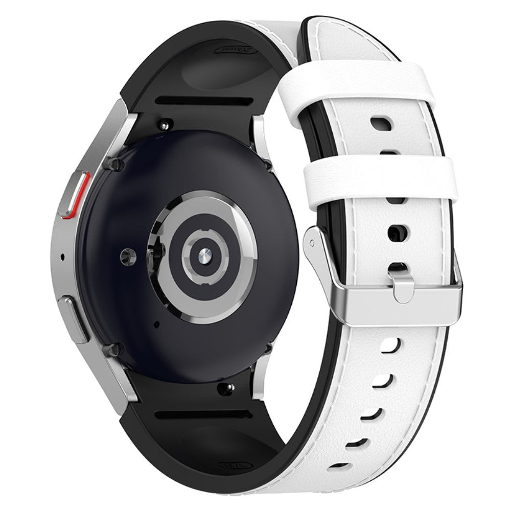 Mega sejt Universal Samsung Kunstlæder og Silikone Rem - Størrelse: L - Hvid#serie_2