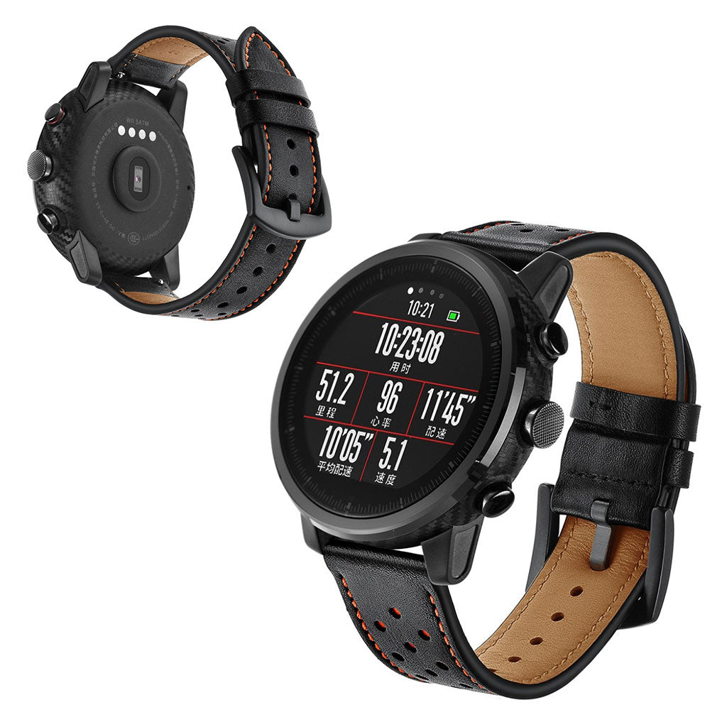 Mega komfortabel Huawei Watch Γgte lΓ¦der Rem - Sort#serie_1