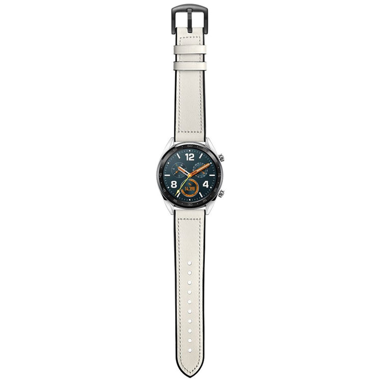 Sejt Universal Huawei Ægte læder og Silikone Rem - Hvid#serie_2