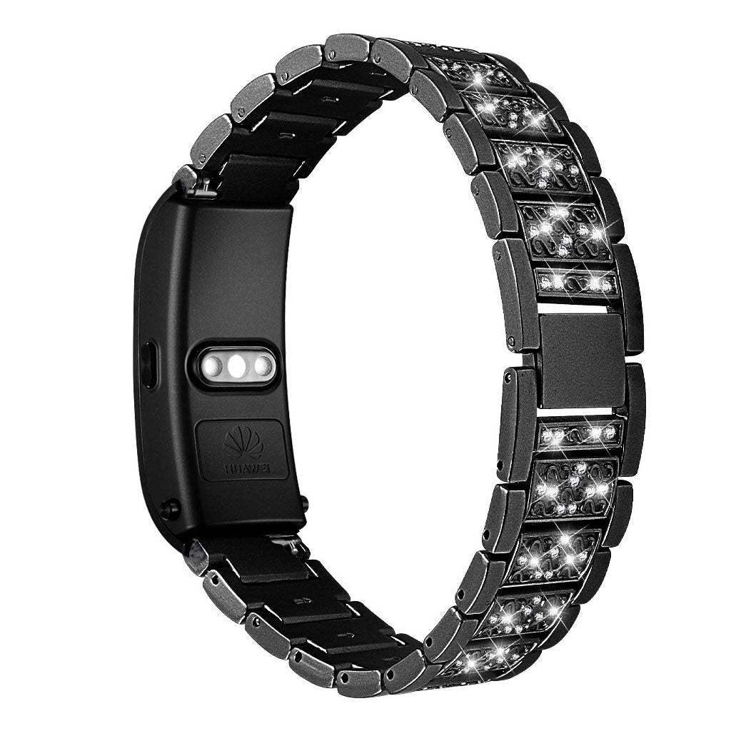 Vildt skΓΈn Huawei TalkBand B5 Metal og Rhinsten Rem - Sort#serie_1