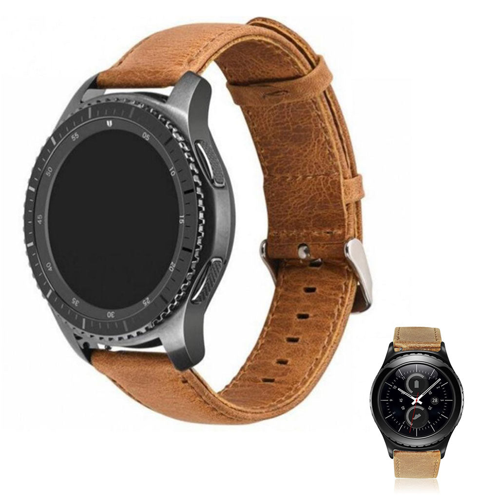 Rigtigt sejt Huawei Watch GT Γgte lΓ¦der Rem - Brun#serie_1