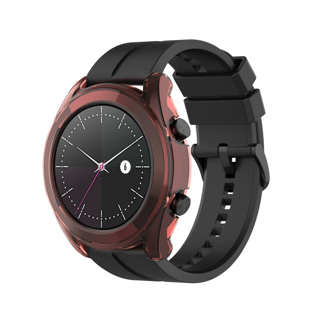 Huawei Watch GT 2 42mm Gennemsigtig Silikone Bumper  - Rød#serie_3
