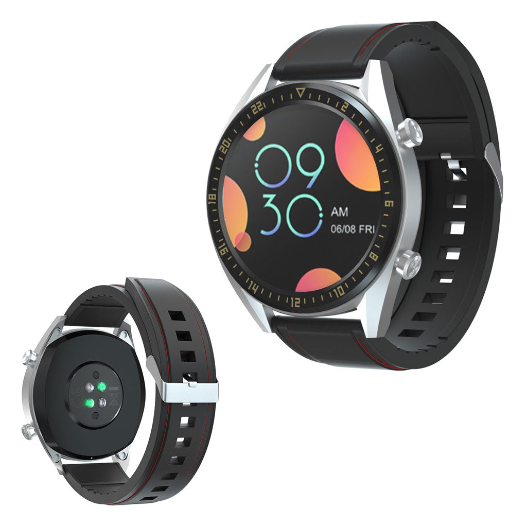 Meget godt Huawei Watch GT Γgte lΓ¦der og Silikone Rem - Sort#serie_1