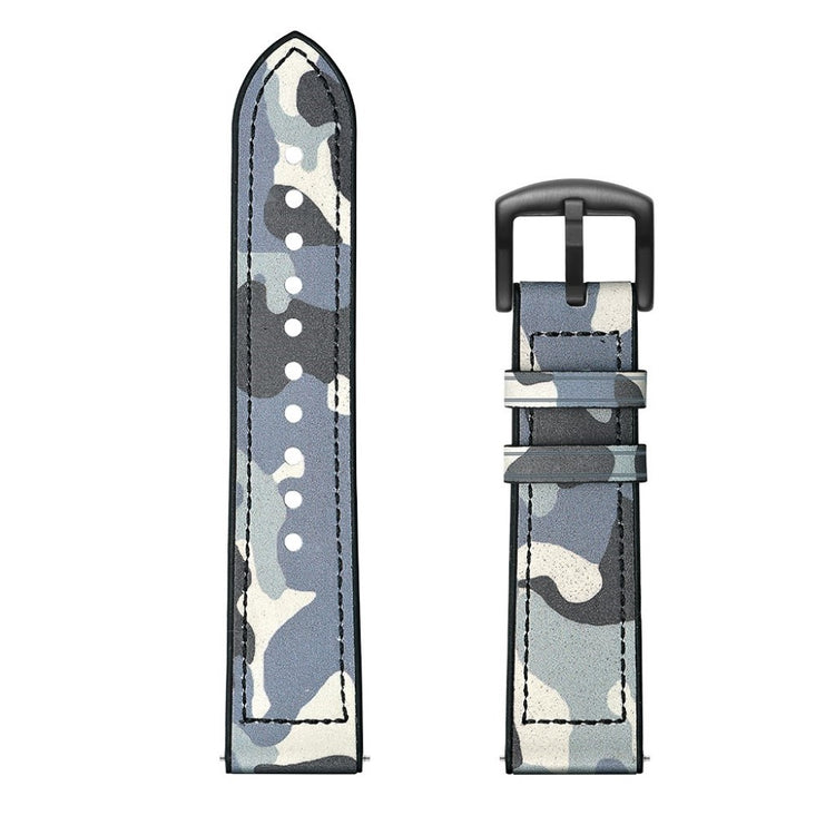 Glimrende Huawei Watch GT 2 42mm Ægte læder Rem - Blå#serie_8