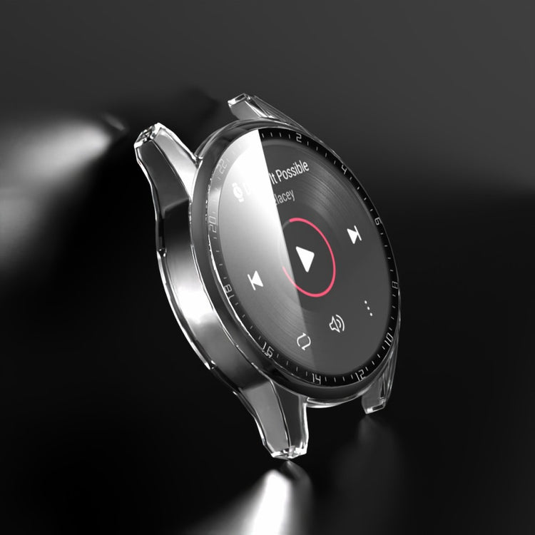 Super Pænt Huawei Watch GT 2 46mm Cover med Skærmbeskytter i Plastik og Hærdet Glas - Gennemsigtig#serie_6