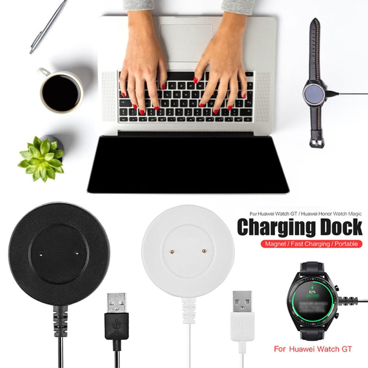 1m Plastik Universal Huawei Smartwatch  Magnetisk Ladestation - Sort#serie_2