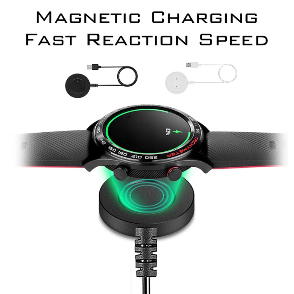 1m Plastik Universal Huawei Smartwatch  Magnetisk Ladestation - Sort#serie_2