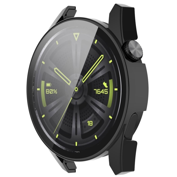 Super Fint Huawei Watch GT 3 (42mm) Cover med Skærmbeskytter i Silikone og Hærdet Glas - Gennemsigtig#serie_2
