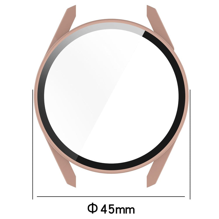Super Fint Huawei Watch GT 3 (42mm) Cover med Skærmbeskytter i Silikone og Hærdet Glas - Gennemsigtig#serie_2
