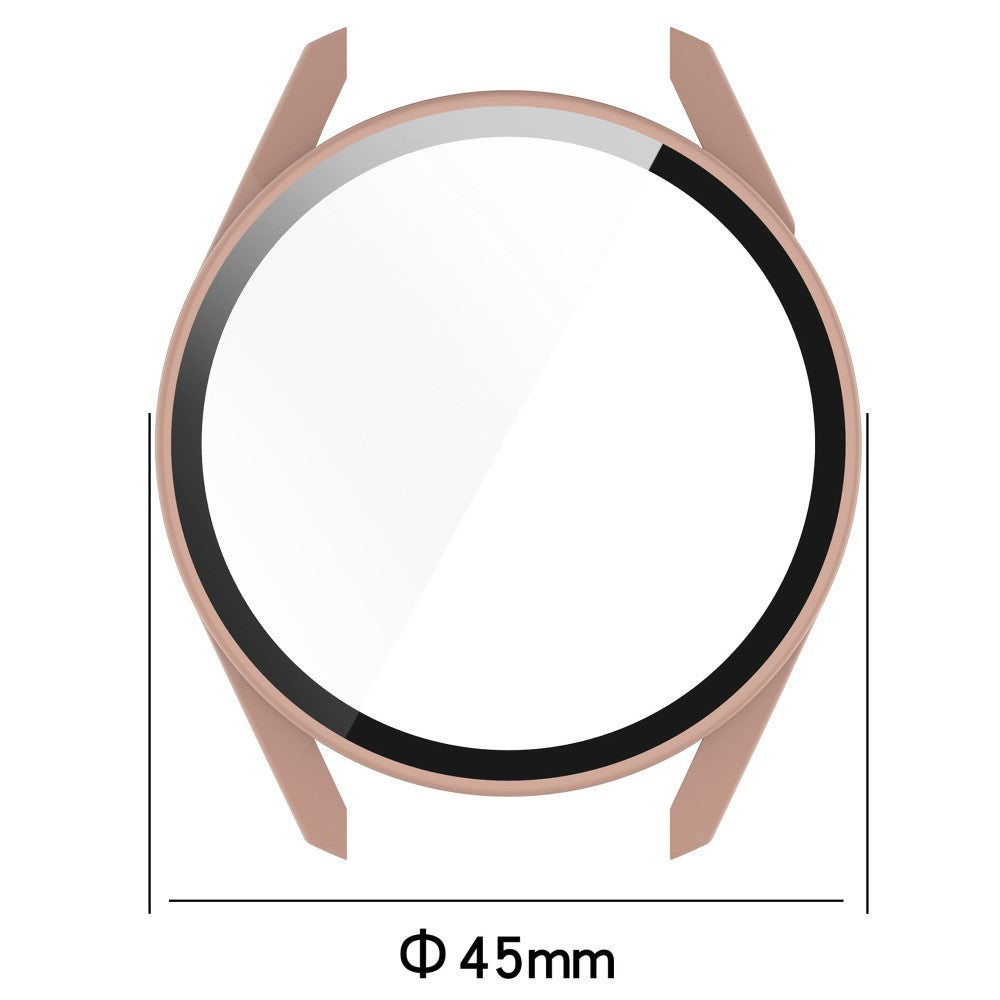 Super Fint Huawei Watch GT 3 (42mm) Cover med Skærmbeskytter i Silikone og Hærdet Glas - Gennemsigtig#serie_4