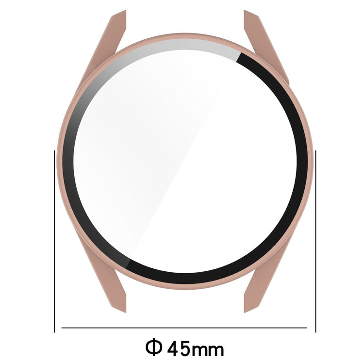 Super Fint Huawei Watch GT 3 (42mm) Cover med Skærmbeskytter i Silikone og Hærdet Glas - Gennemsigtig#serie_4