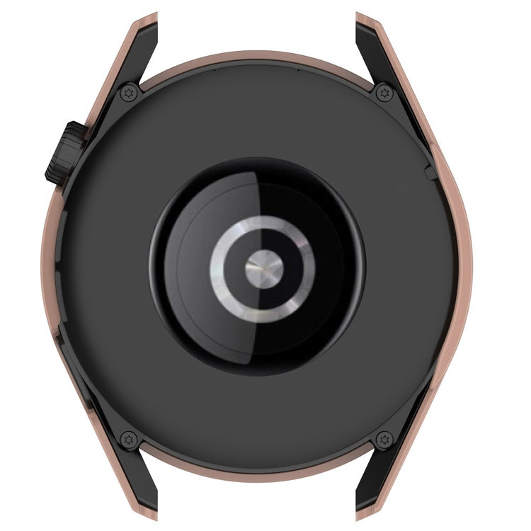 Super Fint Huawei Watch GT 3 (42mm) Cover med Skærmbeskytter i Silikone og Hærdet Glas - Pink#serie_6