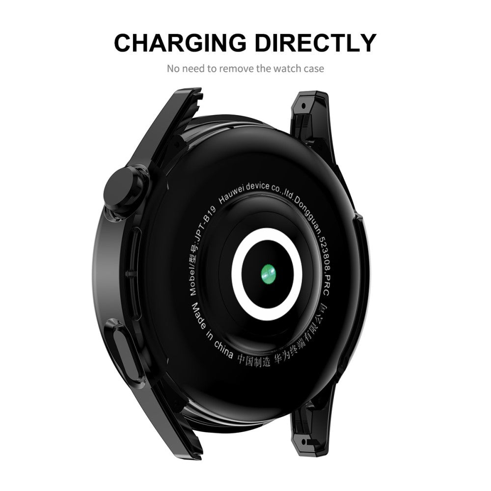 Meget Fed Huawei Watch GT 3 (42mm) Cover med Skærmbeskytter i Plastik og Hærdet Glas - Gennemsigtig#serie_4