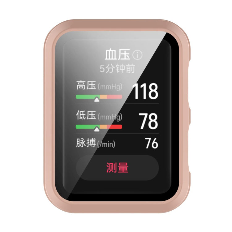 Vildt Fed Huawei Watch D Cover med Skærmbeskytter i Plastik og Hærdet Glas - Pink#serie_1