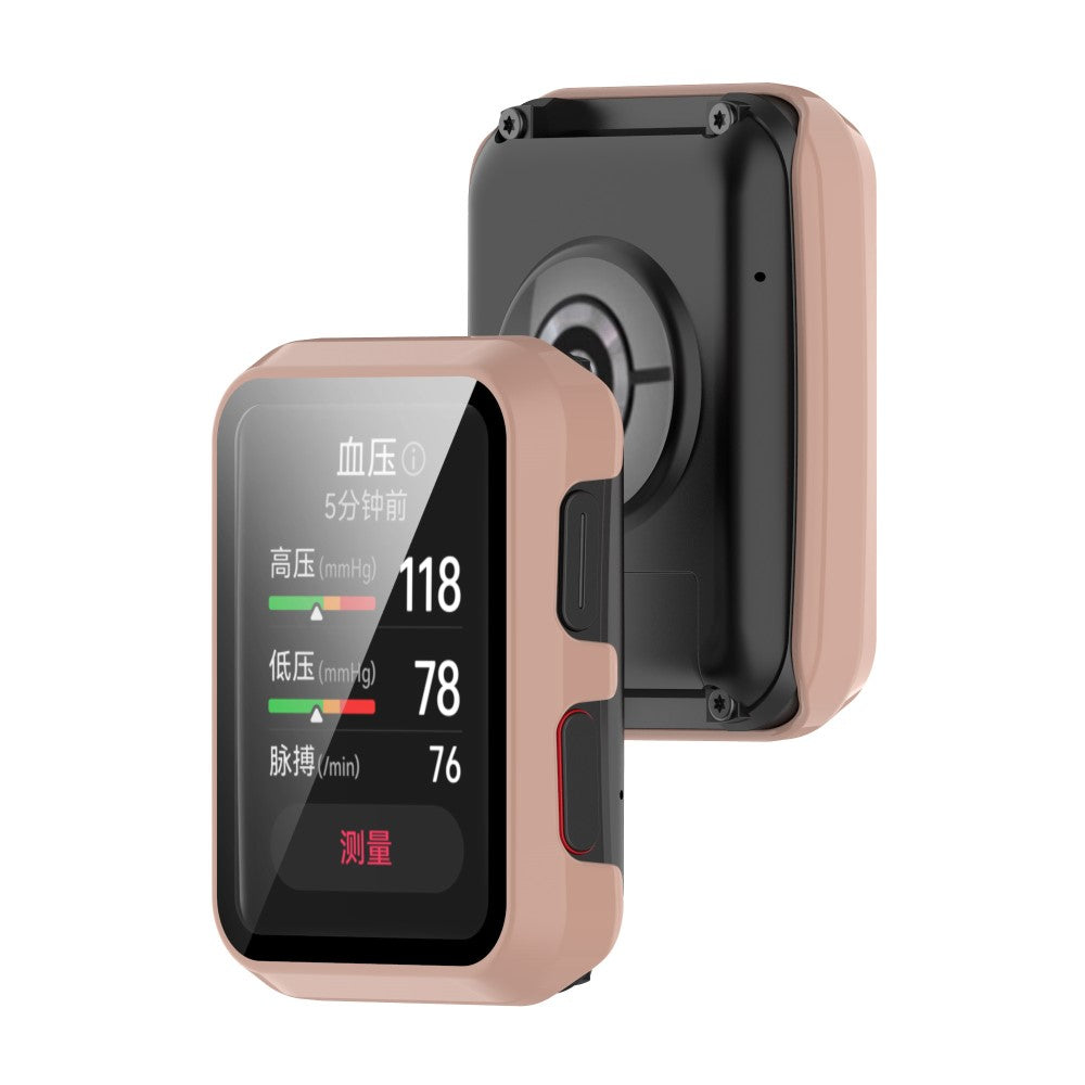 Vildt Fed Huawei Watch D Cover med Skærmbeskytter i Plastik og Hærdet Glas - Pink#serie_1