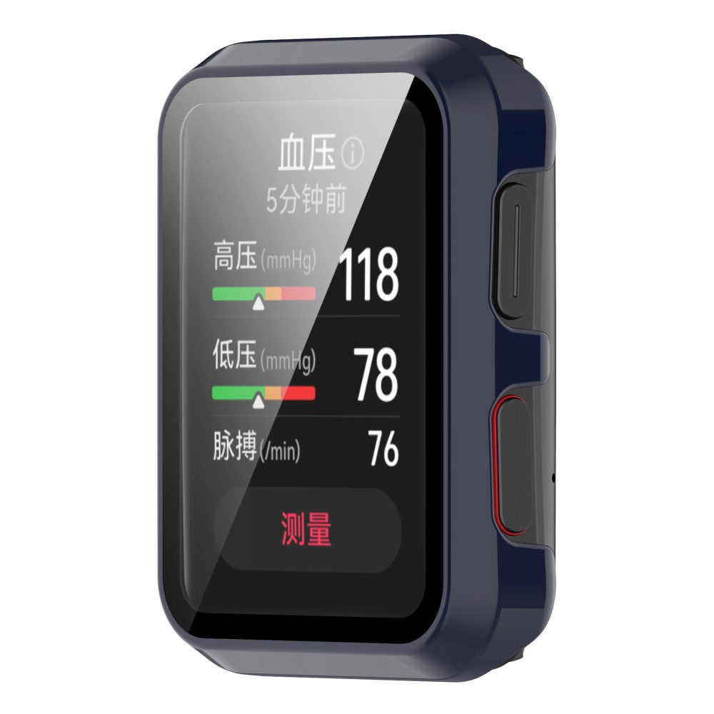 Vildt Fed Huawei Watch D Cover med Skærmbeskytter i Plastik og Hærdet Glas - Blå#serie_6