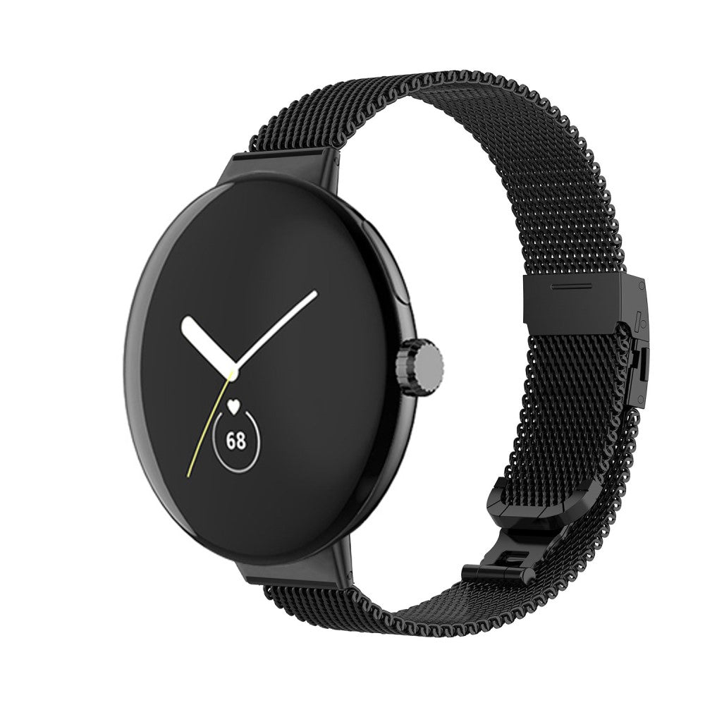 Super hΓ₯rdfΓΈr Google Pixel Watch Metal Rem - Sort#serie_1