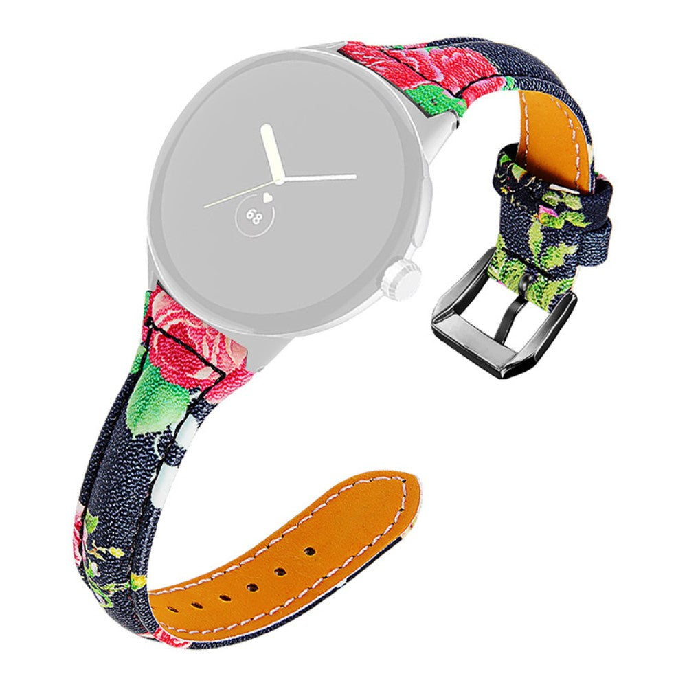 Rigtigt smuk Google Pixel Watch Γgte lΓ¦der Rem - RΓΈd#serie_1