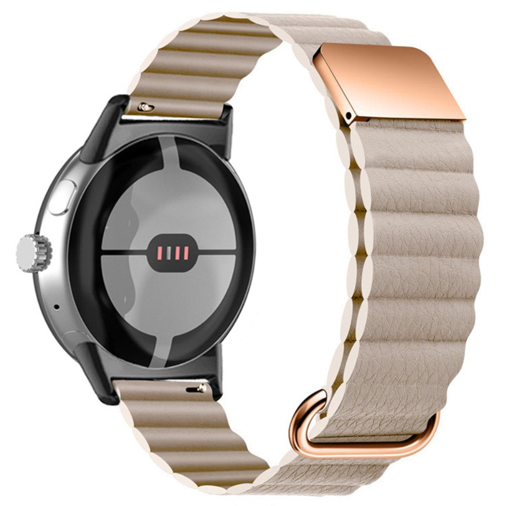 Rigtigt smuk Google Pixel Watch Γgte lΓ¦der Rem - Brun#serie_1