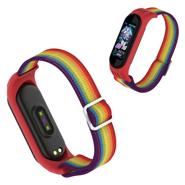 Xiaomi Mi Smart Band 6 / 5 nylon watch band - Rainbow#serie_4