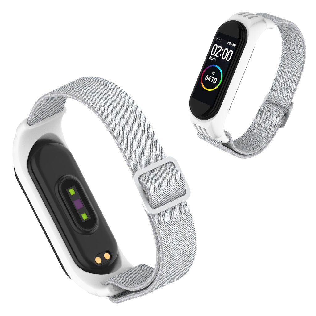 Xiaomi Mi Smart Band 6 / 5 nylon watch band - Silver#serie_5