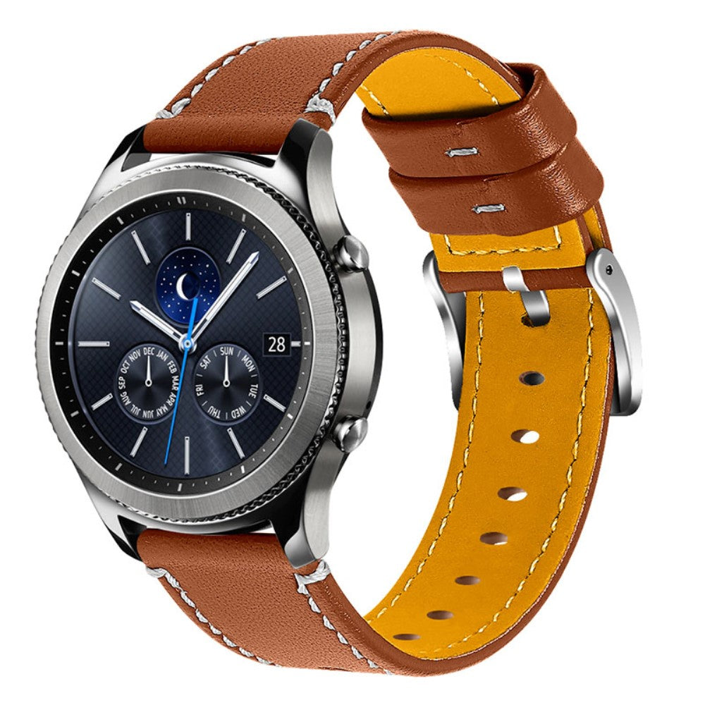 Helt vildt flot Xiaomi Mi Watch Color Γgte lΓ¦der Rem - Brun#serie_1