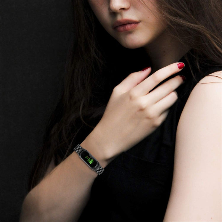 Mega holdbart Xiaomi Mi Band 7 Metal Urrem - Sort#serie_1