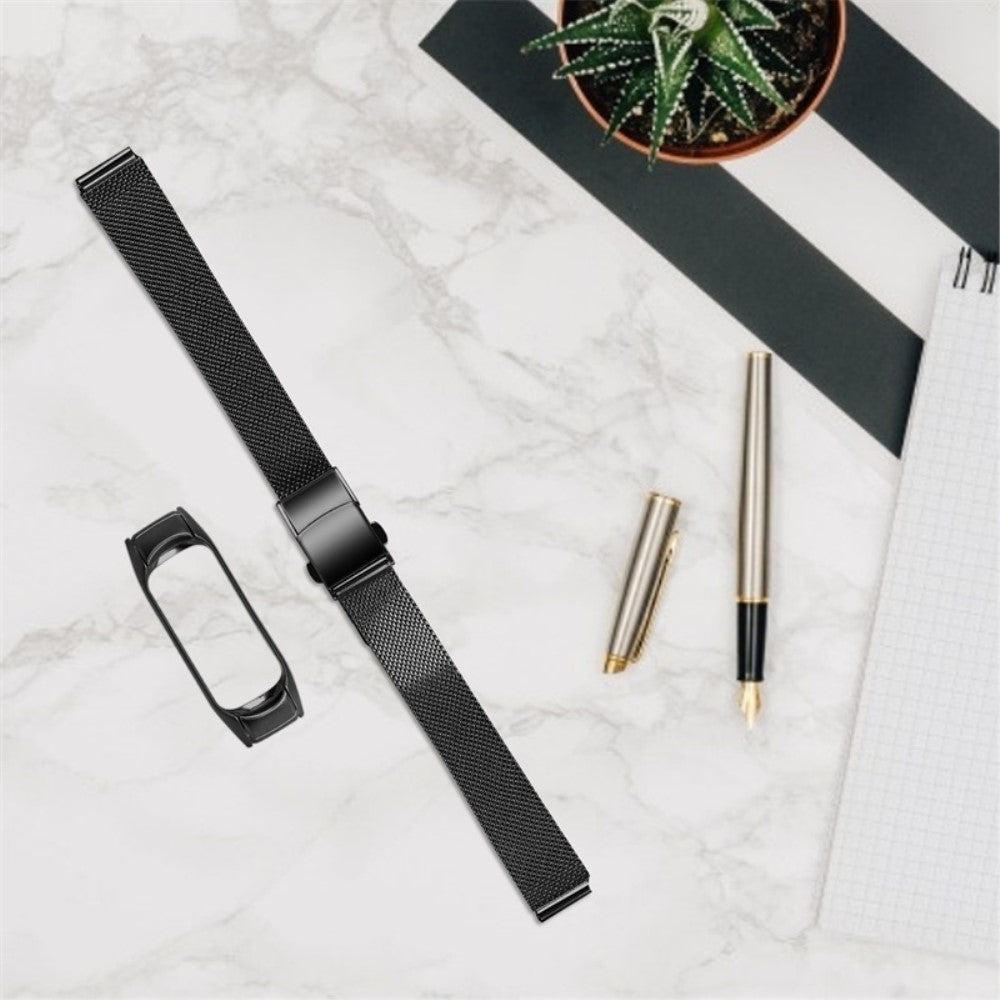 Super skøn Xiaomi Mi Band 7 Metal Urrem - Sort#serie_1