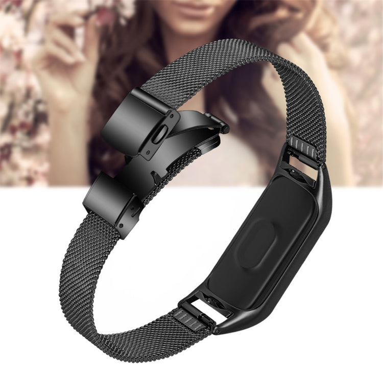 Super skøn Xiaomi Mi Band 7 Metal Urrem - Sort#serie_1