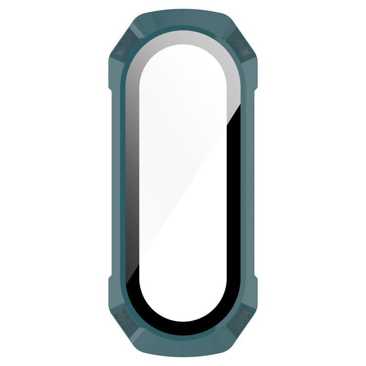Beskyttende Xiaomi Mi Band 7 Cover med Skærmbeskytter i Plastik og Hærdet Glas - Grøn#serie_3