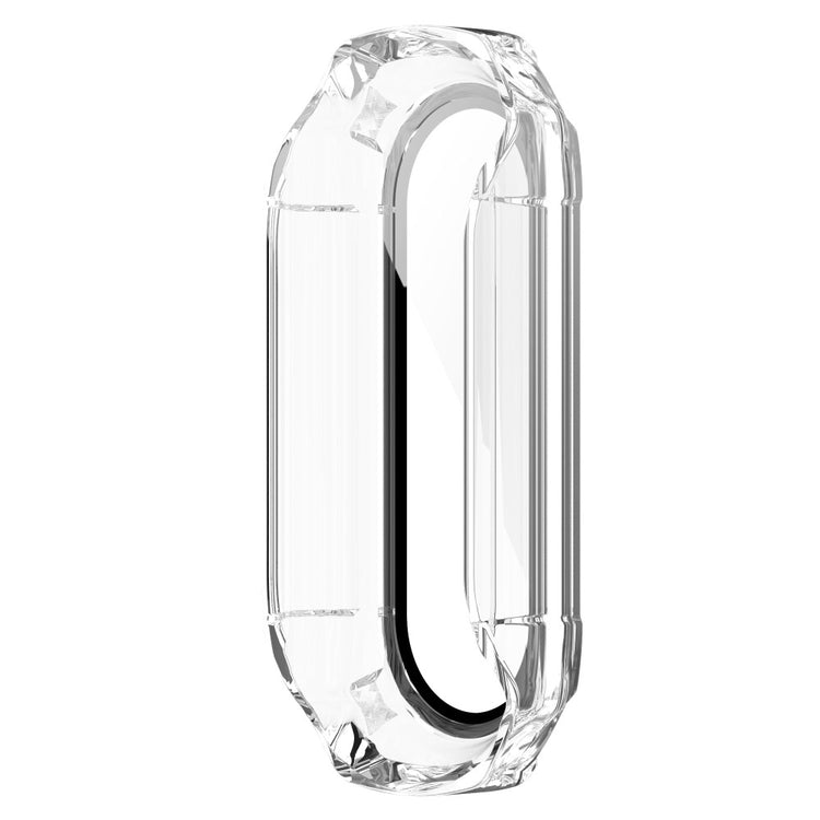 Beskyttende Xiaomi Mi Band 7 Cover med Skærmbeskytter i Plastik og Hærdet Glas - Hvid#serie_4