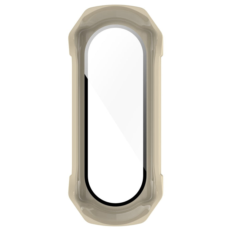 Beskyttende Xiaomi Mi Band 7 Cover med Skærmbeskytter i Plastik og Hærdet Glas - Hvid#serie_5