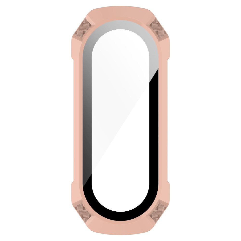 Beskyttende Xiaomi Mi Band 7 Cover med Skærmbeskytter i Plastik og Hærdet Glas - Pink#serie_6