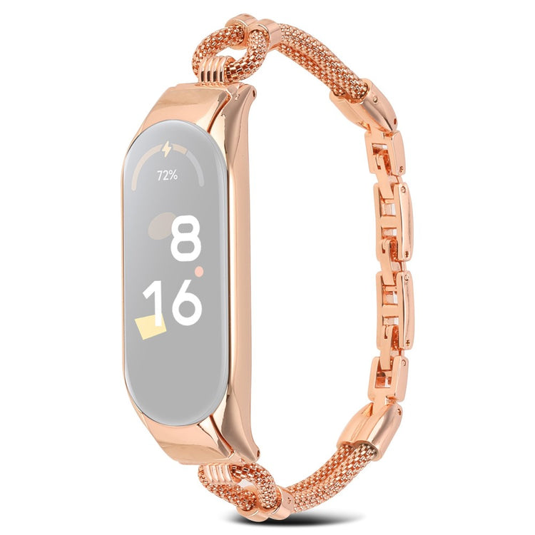 Rigtigt fed Xiaomi Mi Band 7 Metal Rem - Guld#serie_3