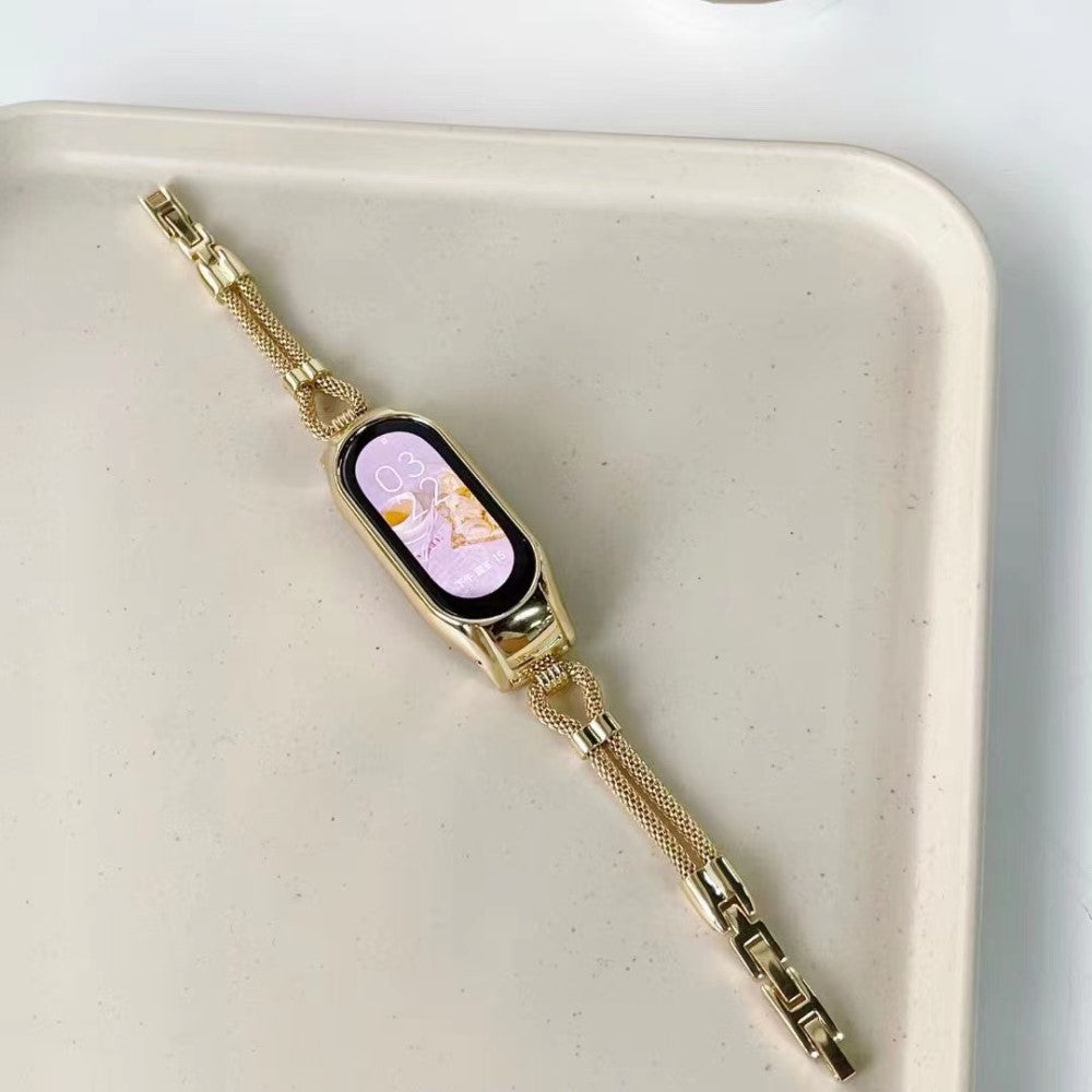 Meget flot Xiaomi Mi Band 7 Metal Urrem - Guld#serie_4