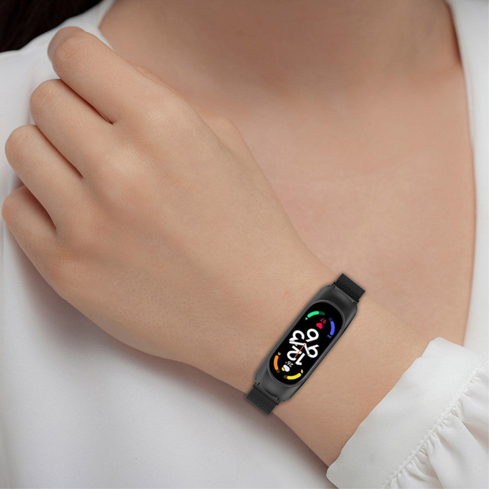 Mega kønt Xiaomi Mi Band 7 Metal Rem - Sølv#serie_2