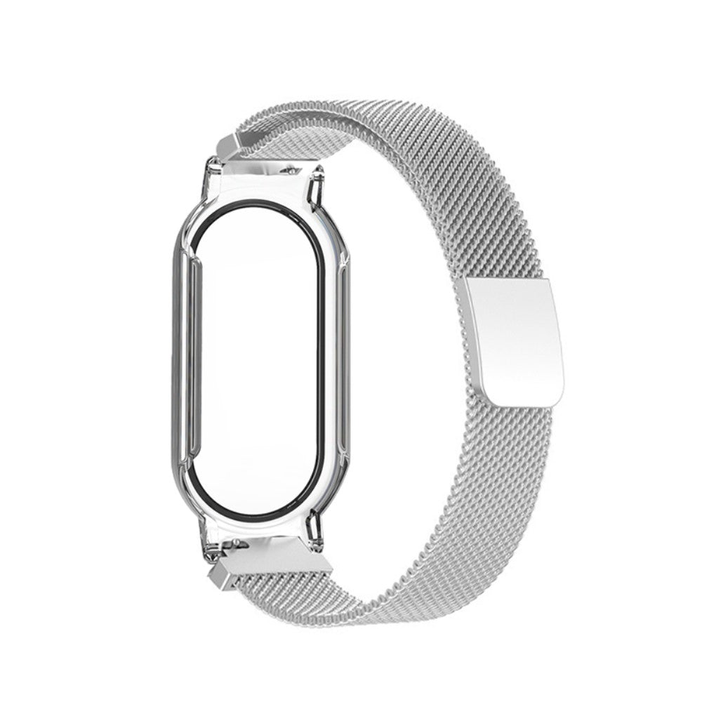 Meget nydelig Xiaomi Mi Band 7 Metal og Glas Rem - SΓΈlv#serie_041