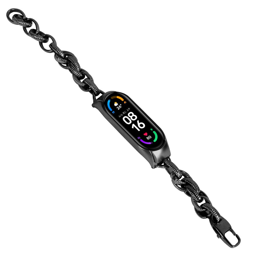 Glimrende Xiaomi Mi Band 7 Metal Rem - Sort#serie_1