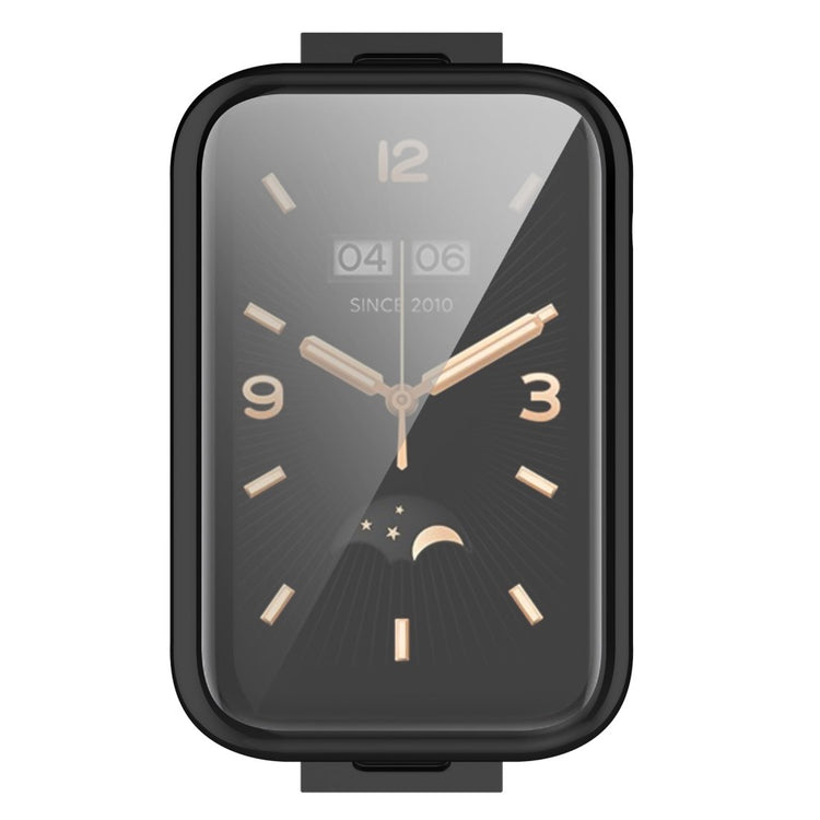 Rigtigt Godt Xiaomi Mi Band 7 Pro Plastik og Glas Cover - Sort#serie_1