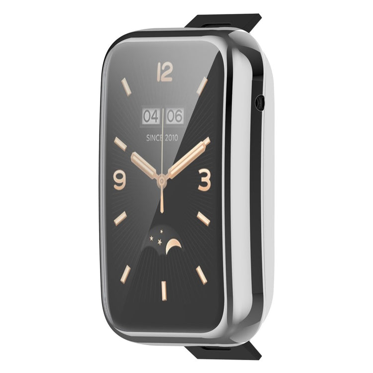 Rigtigt Godt Xiaomi Mi Band 7 Pro Plastik og Glas Cover - Sølv#serie_3