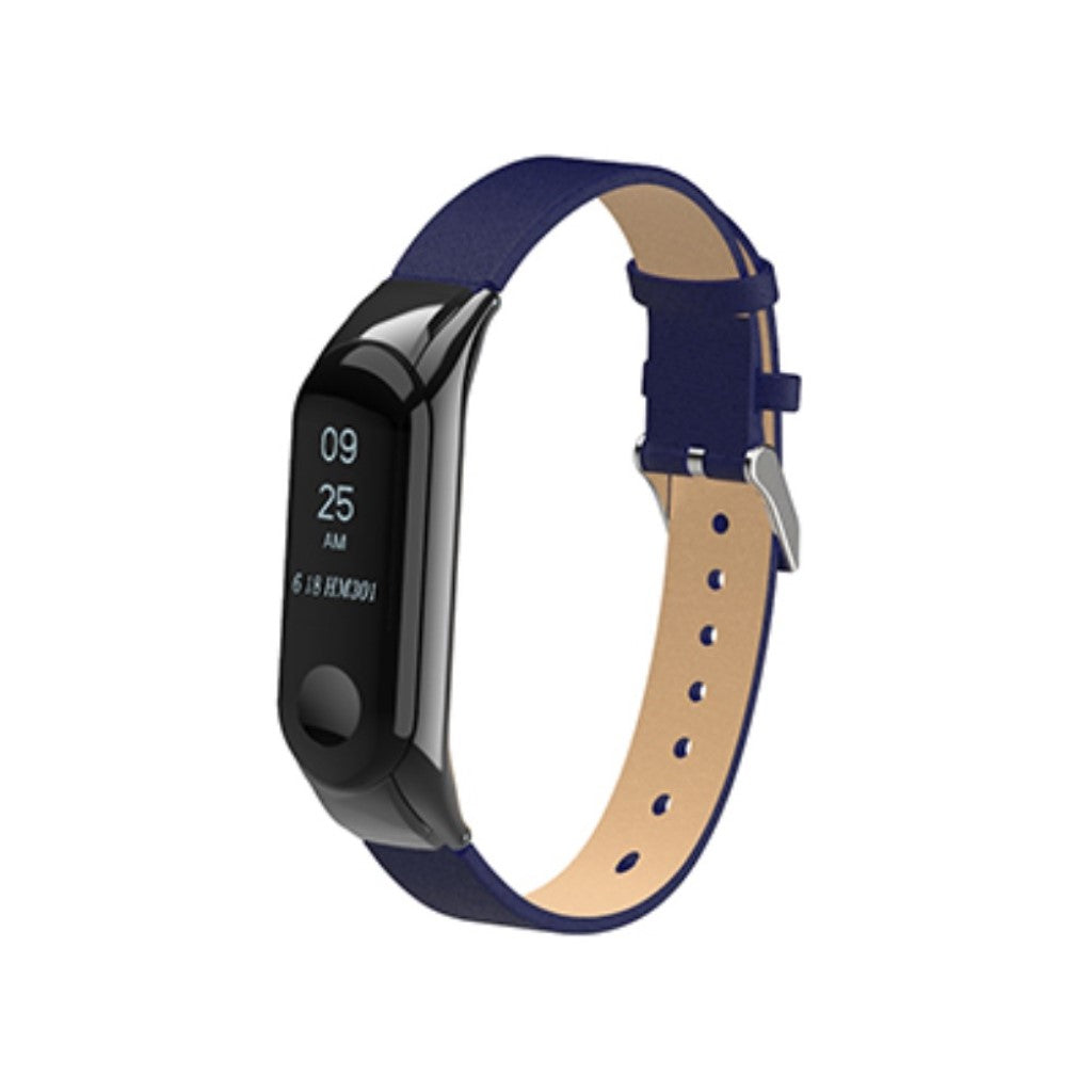 Eminent Xiaomi Mi Smart Band 4 Ægte læder Rem - Sort#serie_1