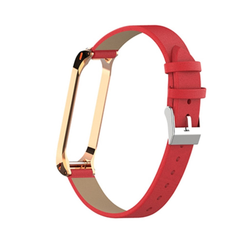 Eminent Xiaomi Mi Smart Band 4 Ægte læder Rem - Rød#serie_3