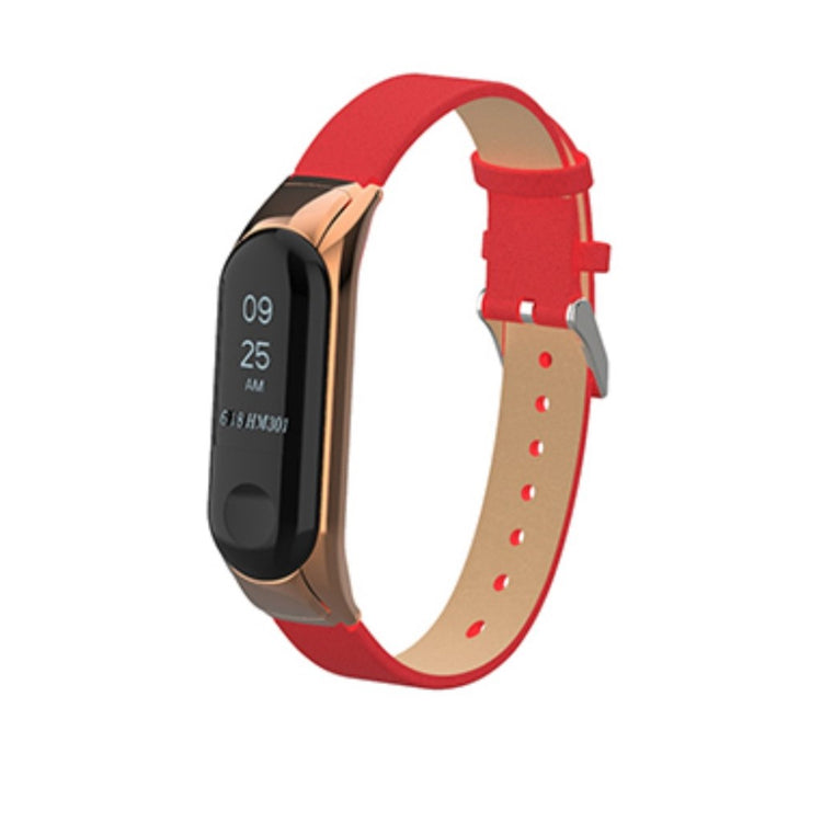 Eminent Xiaomi Mi Smart Band 4 Ægte læder Rem - Rød#serie_3
