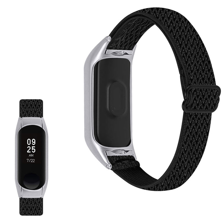 Godt Xiaomi Mi Smart Band 4 / Xiaomi Mi Band 3 Nylon Rem - Sort#serie_5