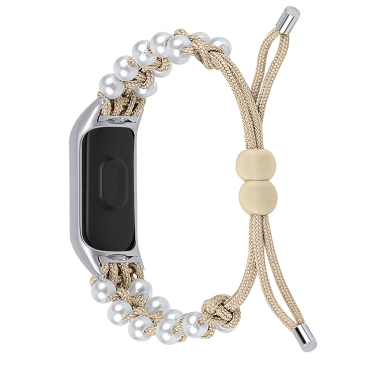 Xiaomi Mi Smart Band 4 / Xiaomi Mi Band 3 Rhinsten og Nylon Rem - Brun#serie_6